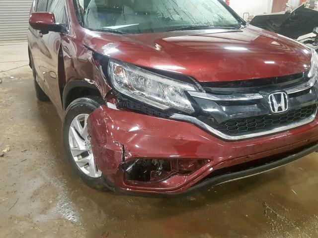 2HKRM4H78FH626170 - 2015 HONDA CR-V EXL MAROON photo 9