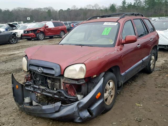 KM8SC73E65U986713 - 2005 HYUNDAI SANTA FE G BURGUNDY photo 2