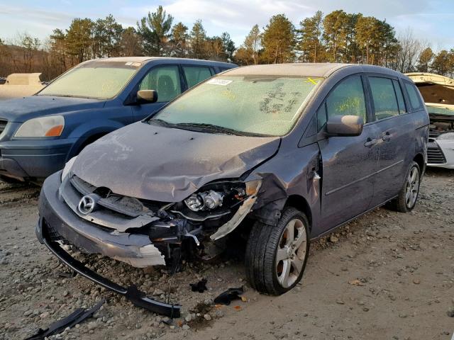 JM1CR29L270158460 - 2007 MAZDA 5 GRAY photo 2