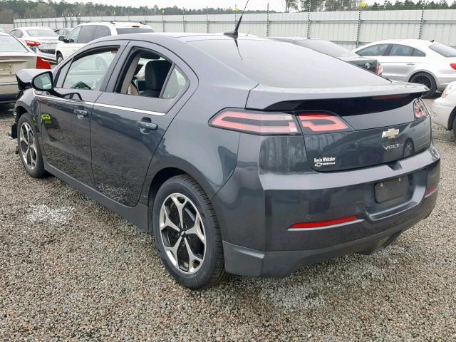 1G1RB6E44DU105762 - 2013 CHEVROLET VOLT GRAY photo 3