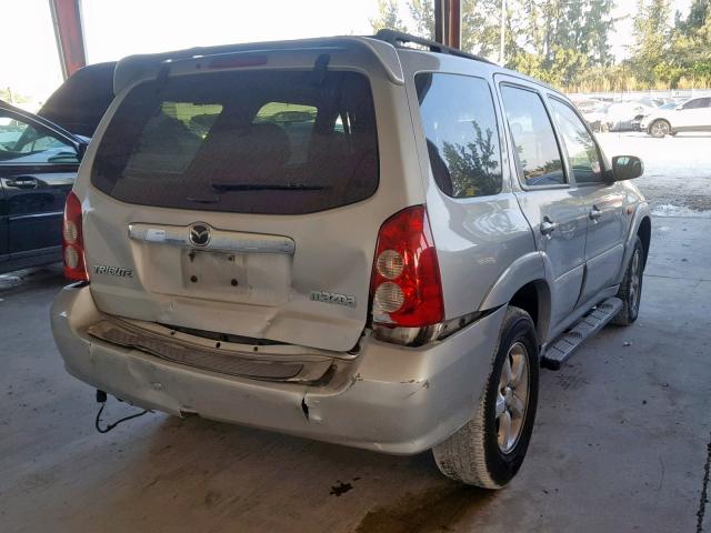 4F2CZ04165KM18239 - 2005 MAZDA TRIBUTE S SILVER photo 4