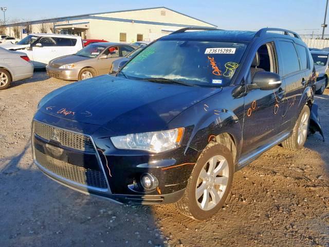 JA4JS4AX2AZ017794 - 2010 MITSUBISHI OUTLANDER BLACK photo 2