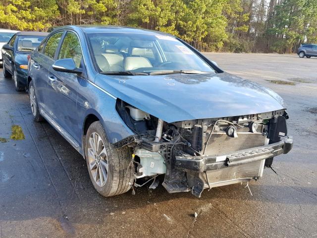 5NPE34AF7FH257806 - 2015 HYUNDAI SONATA SPO BLUE photo 1