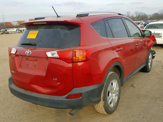 JTMZFREV9ED038941 - 2014 TOYOTA RAV4 LE RED photo 4