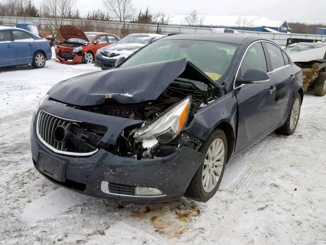 2G4GS5EV9D9138668 - 2013 BUICK REGAL PREM BLUE photo 2