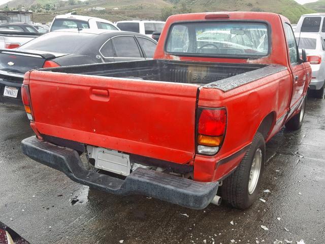 4F4CR12A6RTM41763 - 1994 MAZDA B2300 RED photo 4