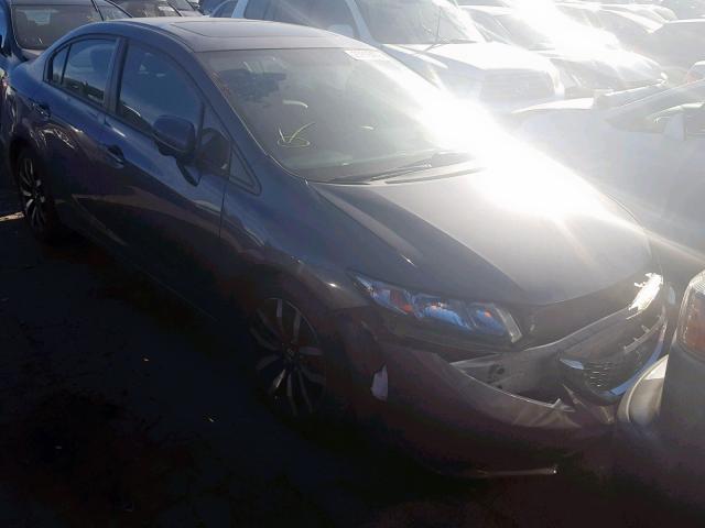 2HGFB2F91FH521062 - 2015 HONDA CIVIC EXL ნაცრისფერი ფოტო 1