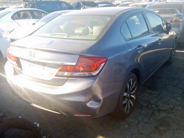 2HGFB2F91FH521062 - 2015 HONDA CIVIC EXL ნაცრისფერი ფოტო 4