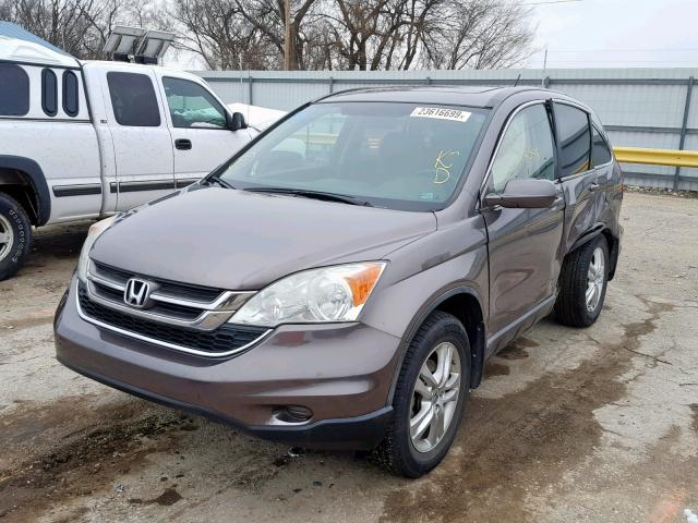 5J6RE3H77AL043031 - 2010 HONDA CR-V EXL GRAY photo 2