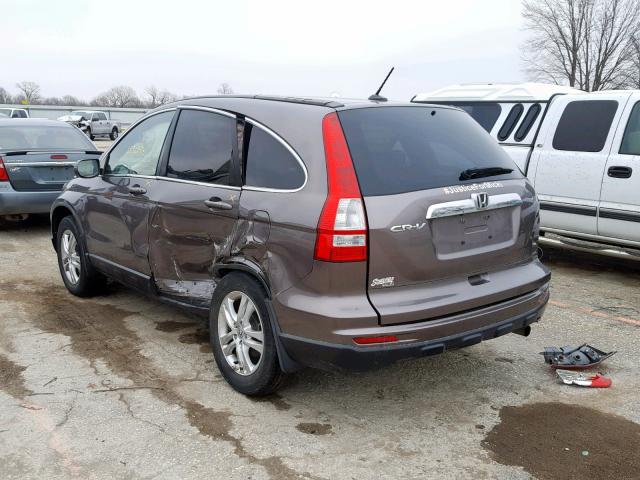 5J6RE3H77AL043031 - 2010 HONDA CR-V EXL GRAY photo 3