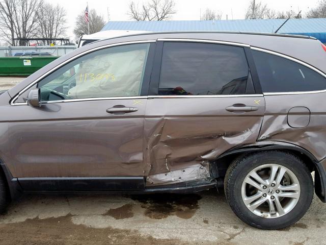 5J6RE3H77AL043031 - 2010 HONDA CR-V EXL GRAY photo 9