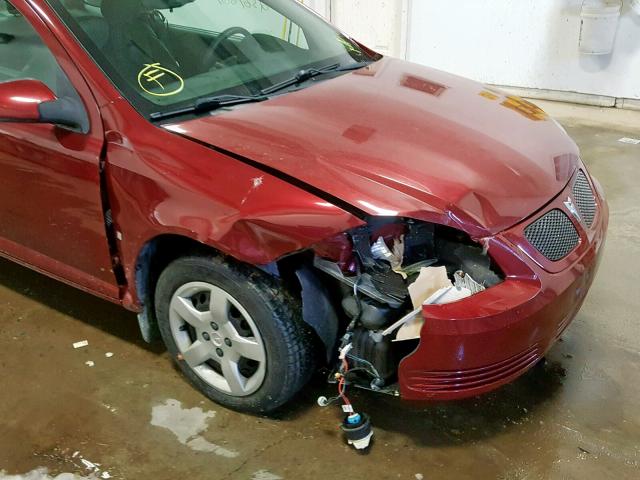 1G2AS18H397108524 - 2009 PONTIAC G5 MAROON photo 9