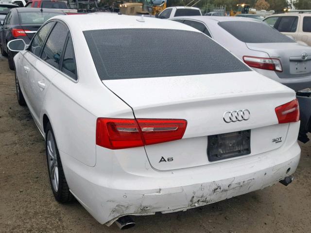 WAUBGAFC2CN007290 - 2012 AUDI A6 WHITE photo 3