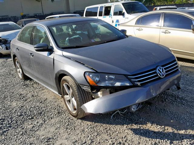 1VWBP7A31DC128206 - 2013 VOLKSWAGEN PASSAT SE GRAY photo 1