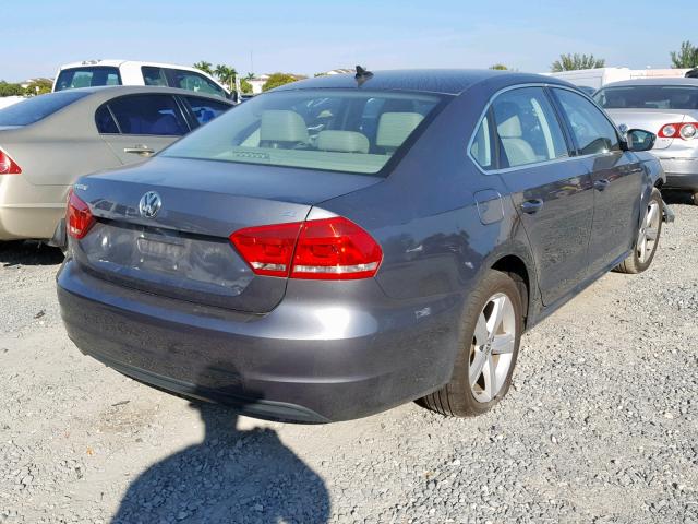 1VWBP7A31DC128206 - 2013 VOLKSWAGEN PASSAT SE GRAY photo 4