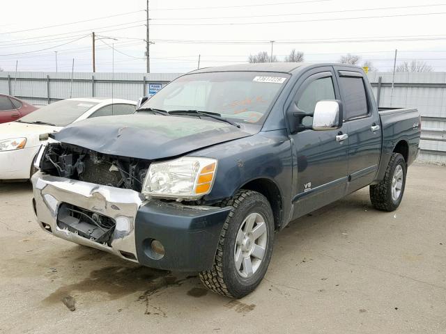 1N6AA07B94N548903 - 2004 NISSAN TITAN XE GREEN photo 2