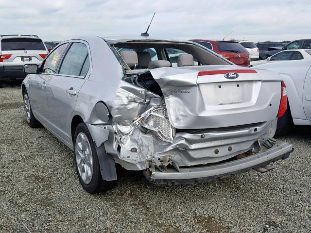 3FAHP0GA4CR259940 - 2012 FORD FUSION S SILVER photo 3