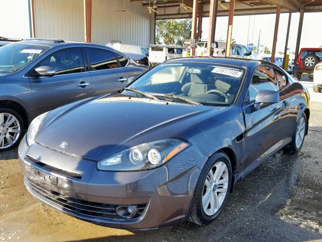 KMHHM66D38U284275 - 2008 HYUNDAI TIBURON GS GRAY photo 2