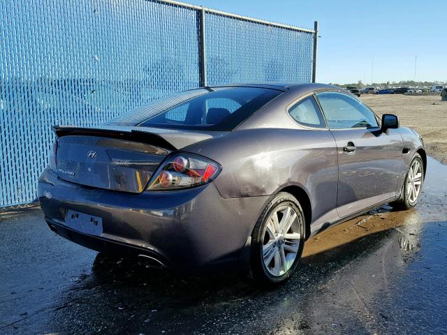 KMHHM66D38U284275 - 2008 HYUNDAI TIBURON GS GRAY photo 4