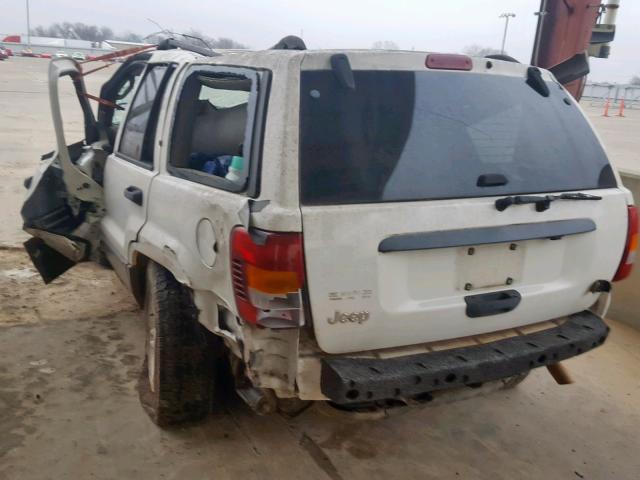 1J4GX48S03C540470 - 2003 JEEP GRAND CHER WHITE photo 3