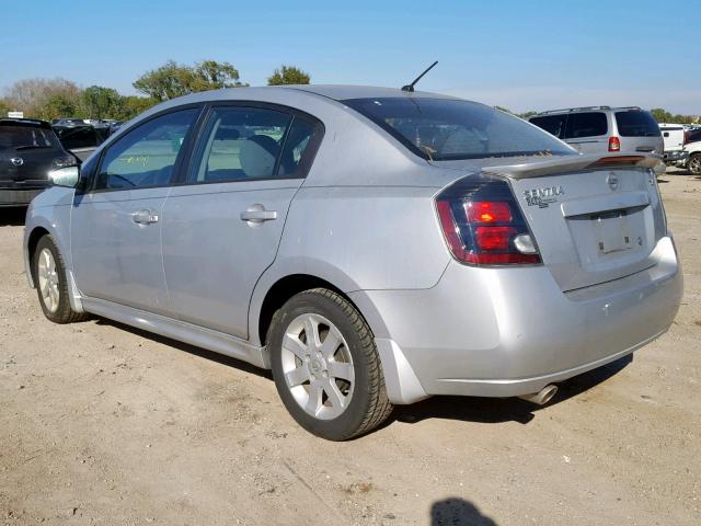 3N1AB6AP0CL753017 - 2012 NISSAN SENTRA 2.0 SILVER photo 3