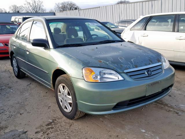 2HGES15113H536867 - 2003 HONDA CIVIC DX GREEN photo 1