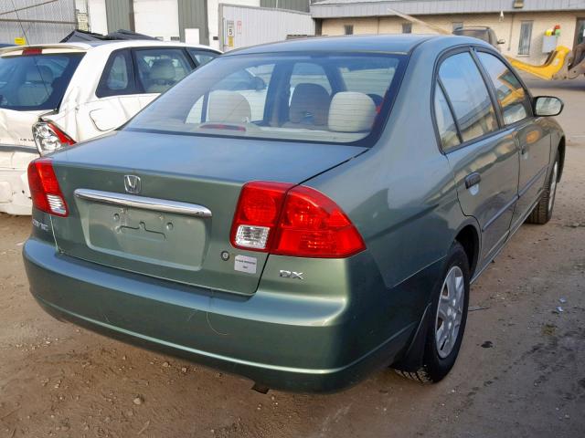 2HGES15113H536867 - 2003 HONDA CIVIC DX GREEN photo 4