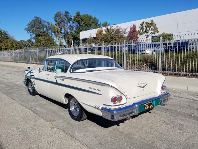 0000000F58T254079 - 1958 CHEVROLET BELAIR WHITE photo 6