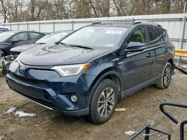 JTMRJREV2JD184932 - 2018 TOYOTA RAV4 HV LE BLUE photo 2