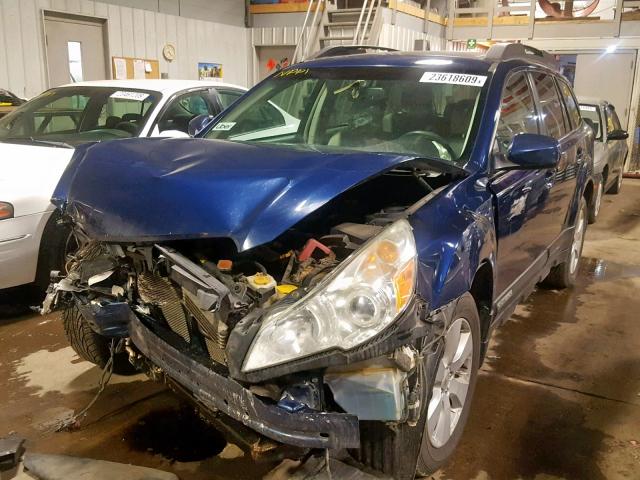 4S4BRCGC7A3353525 - 2010 SUBARU OUTBACK 2. BLUE photo 2