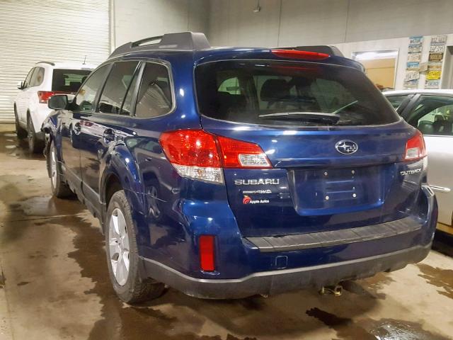 4S4BRCGC7A3353525 - 2010 SUBARU OUTBACK 2. BLUE photo 3