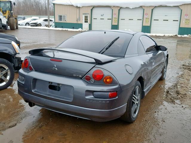 4A3AC74H73E073892 - 2003 MITSUBISHI ECLIPSE GT GRAY photo 4