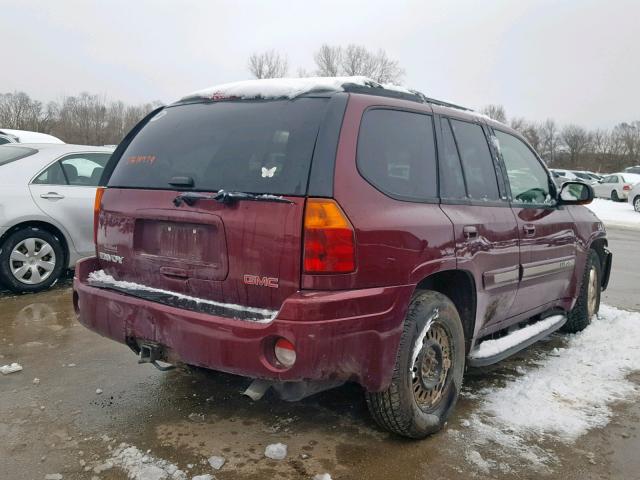 1GKDT13S722417932 - 2002 GMC ENVOY MAROON photo 4