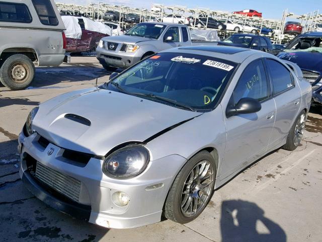 1B3ES66S35D107587 - 2005 DODGE NEON SRT-4 SILVER photo 2