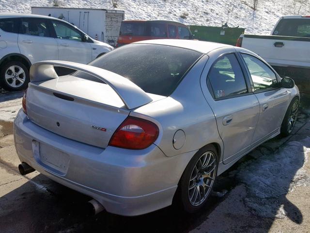 1B3ES66S35D107587 - 2005 DODGE NEON SRT-4 SILVER photo 4