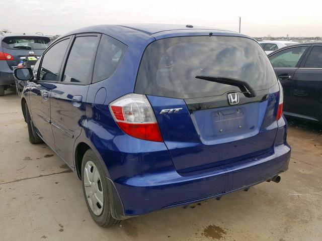 JHMGE8H30CC023180 - 2012 HONDA FIT BLUE photo 3