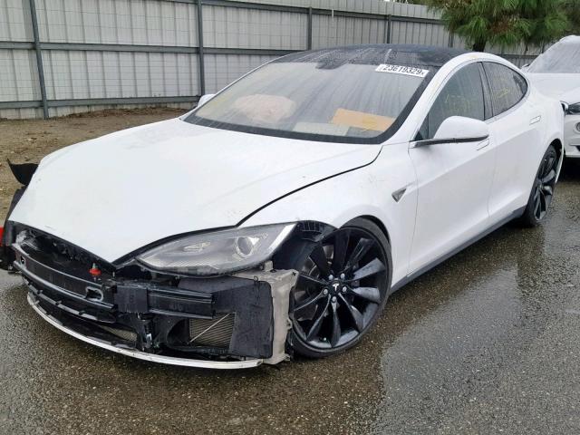 5YJSA1DN3CFP02837 - 2012 TESLA MODEL S WHITE photo 2