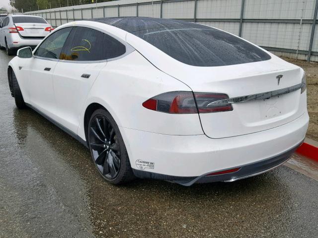 5YJSA1DN3CFP02837 - 2012 TESLA MODEL S WHITE photo 3