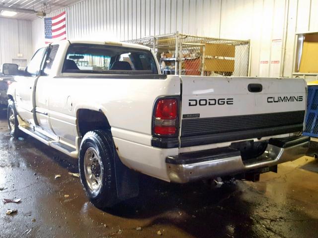 1B7KC2368YJ142470 - 2000 DODGE RAM 2500 WHITE photo 3