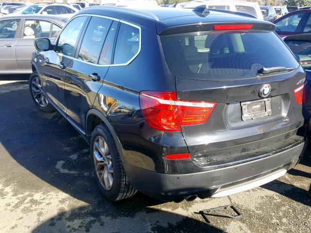 5UXWX7C59BL731029 - 2011 BMW X3 XDRIVE3 BLACK photo 3