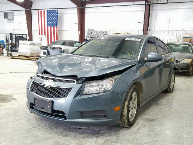 1G1PF5SC3C7327515 - 2012 CHEVROLET CRUZE LT GREEN photo 2