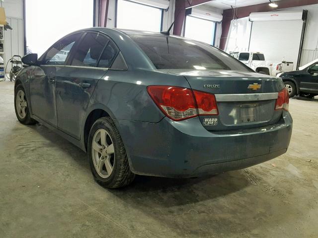 1G1PF5SC3C7327515 - 2012 CHEVROLET CRUZE LT GREEN photo 3