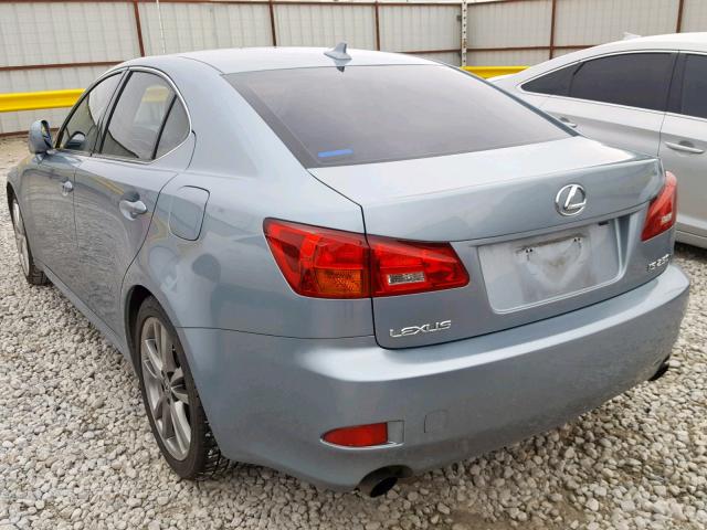 JTHBK262885052898 - 2008 LEXUS IS 250 BLUE photo 3