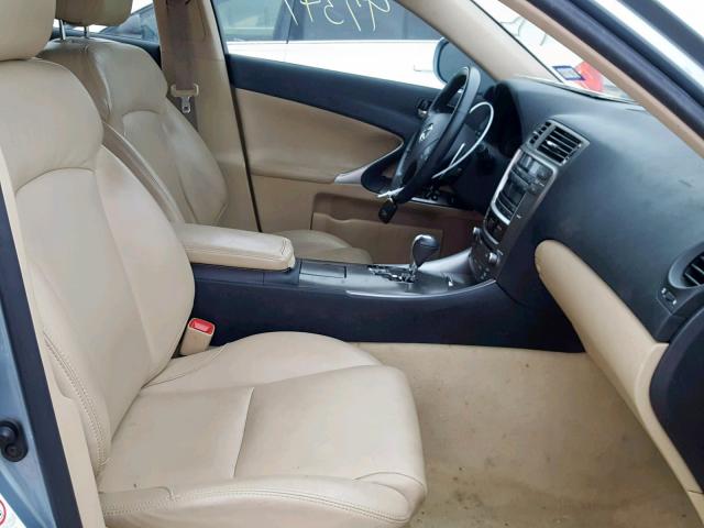 JTHBK262885052898 - 2008 LEXUS IS 250 BLUE photo 5