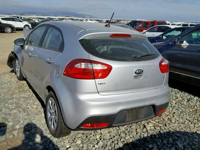 KNADM5A34D6145733 - 2013 KIA RIO LX SILVER photo 3