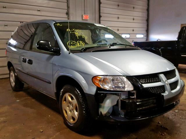 1D4GP25373B108412 - 2003 DODGE CARAVAN SE BLUE photo 1