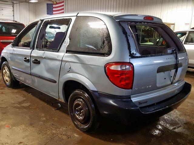 1D4GP25373B108412 - 2003 DODGE CARAVAN SE BLUE photo 3