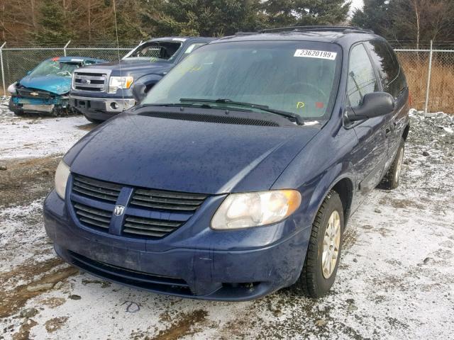 1D4GP25R55B218768 - 2005 DODGE CARAVAN SE BLUE photo 2