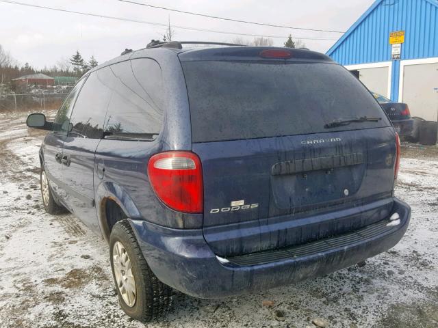 1D4GP25R55B218768 - 2005 DODGE CARAVAN SE BLUE photo 3