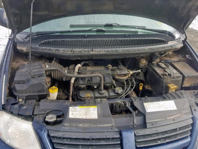 1D4GP25R55B218768 - 2005 DODGE CARAVAN SE BLUE photo 7